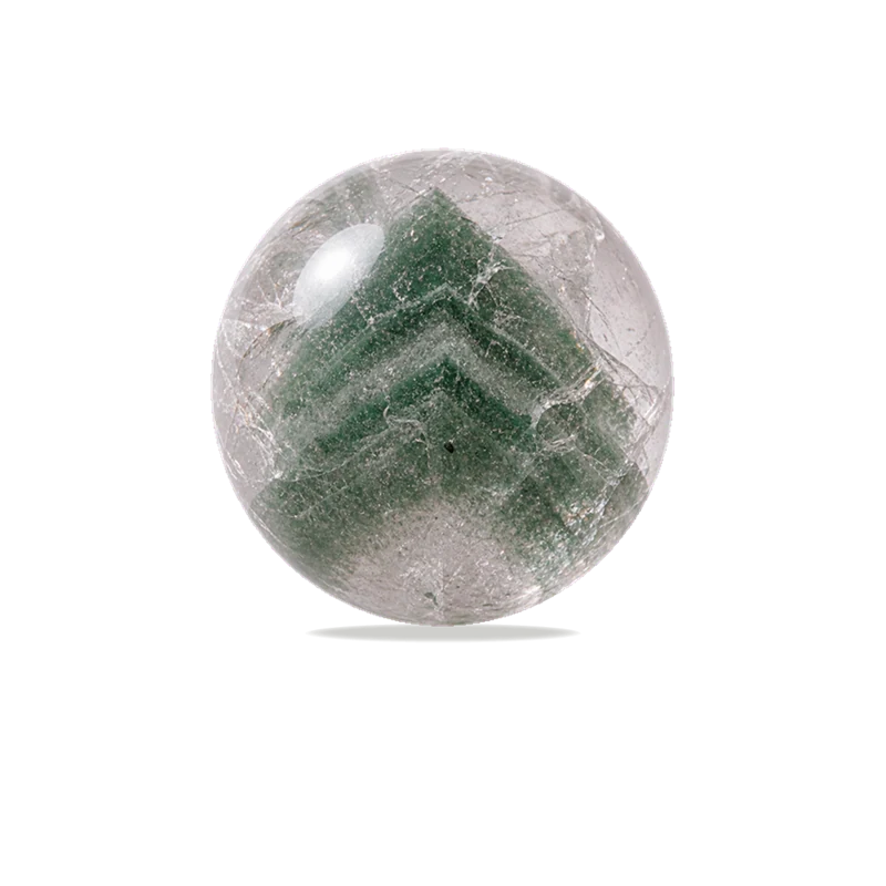 Green Phantom Quartz polished bead