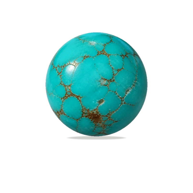 Turquoise polished bead