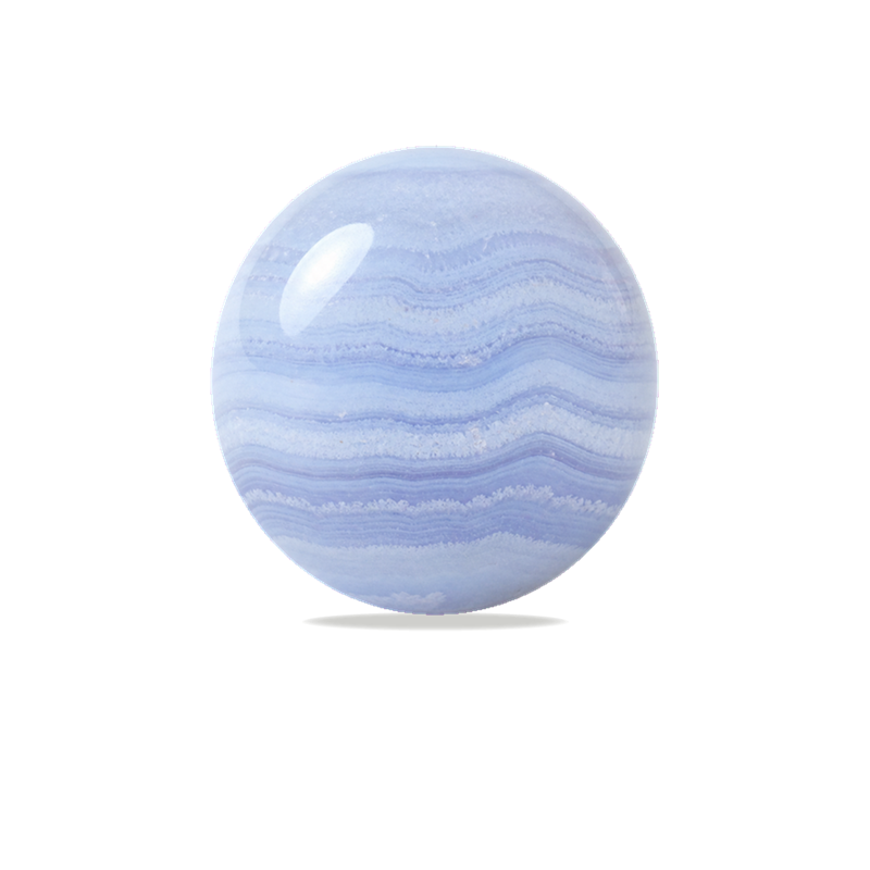 Blue Lace Agate polished bead