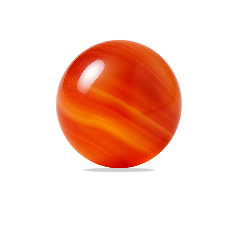 Carnelian polished bead