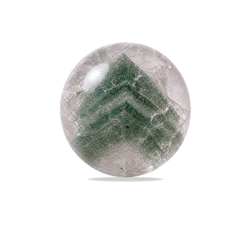 Green Phantom Quartz polished bead