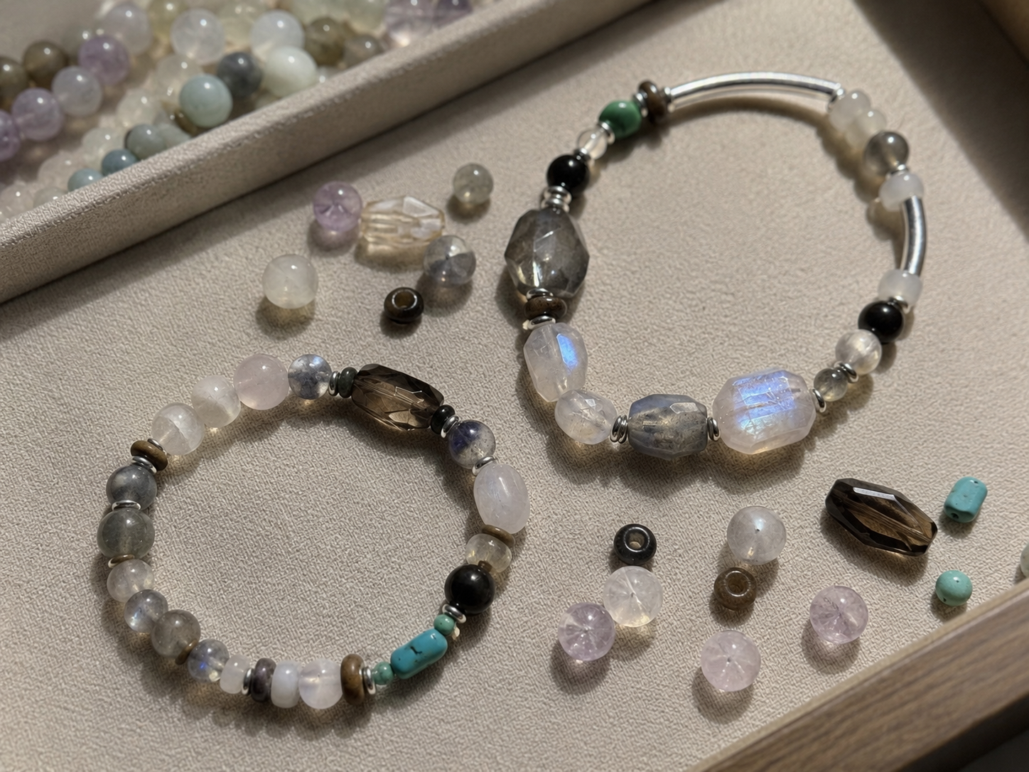 Natural crystal beads and stones